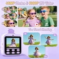 thumbnail image 4 of MOMOTER Unicorn Kids Instant Print Camera, 2.4" Screen, 1080P Digital, Selfie Video MP3 Games, 32GB Card, 4 Paper Rolls, Toy Gift Purple, 4 of 8
