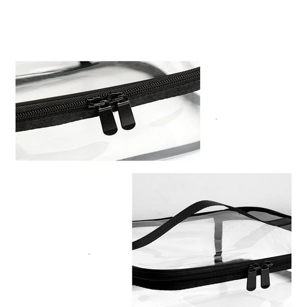 Pack De 2 Bolsas De Maquillaje Transparentes Con Cremallera - Impermeables, Para Viaje (20x8x3.5 Cm)