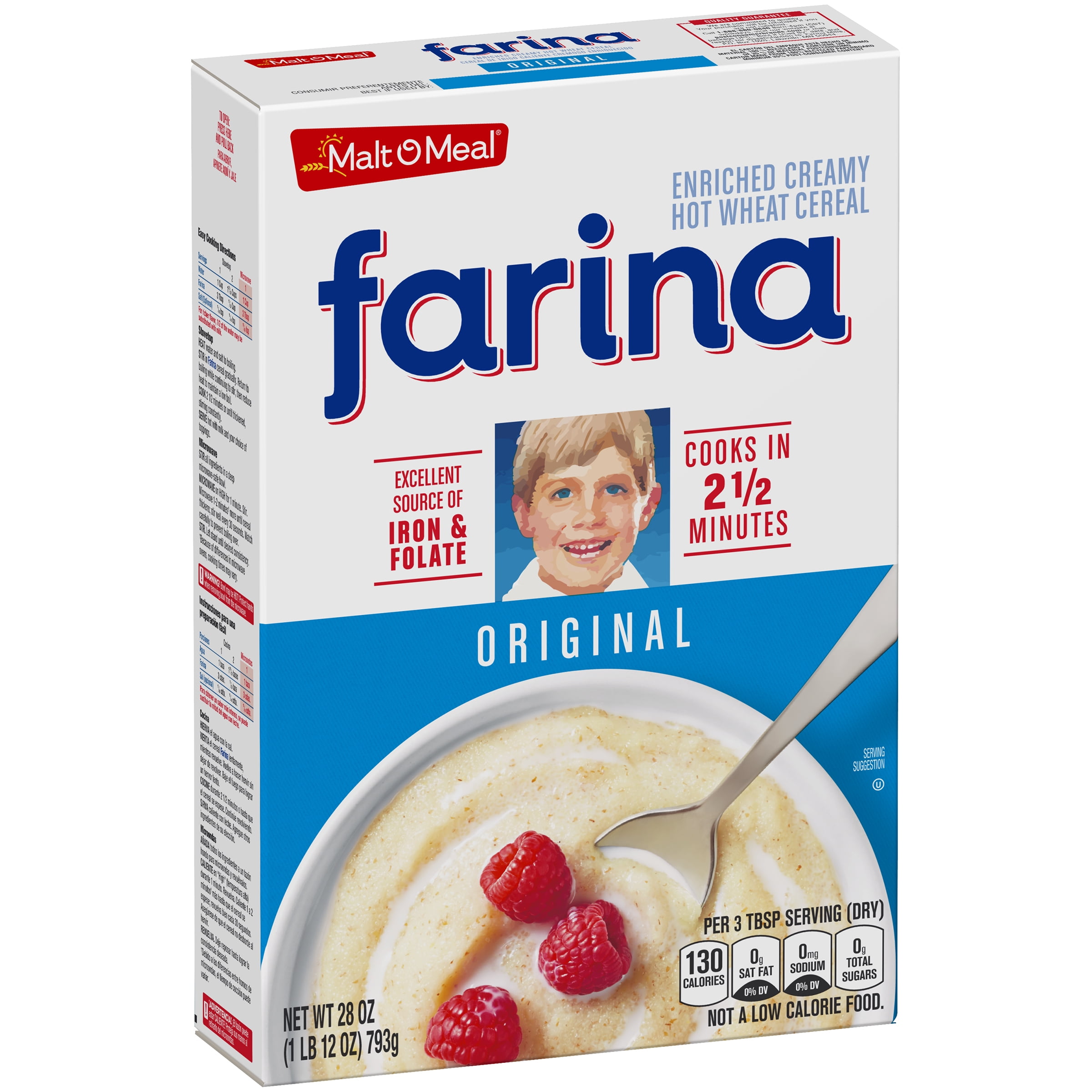 Malt O Meal, Original Farina, 28 oz Shelf - Stable Carton Box