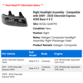 thumbnail image 2 of Right Headlight Assembly - Compatible with 2009 - 2020 Chevy Express 4500 Base 4 X 2 2010 2011 2012 2013 2014 2015 2016 2017 2018, 2 of 2
