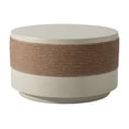 thumbnail image 4 of COSIEST Outdoor Round MgO Light Grey Centerpiece Coffee Table with Hemp Rope Decor, 4 of 6