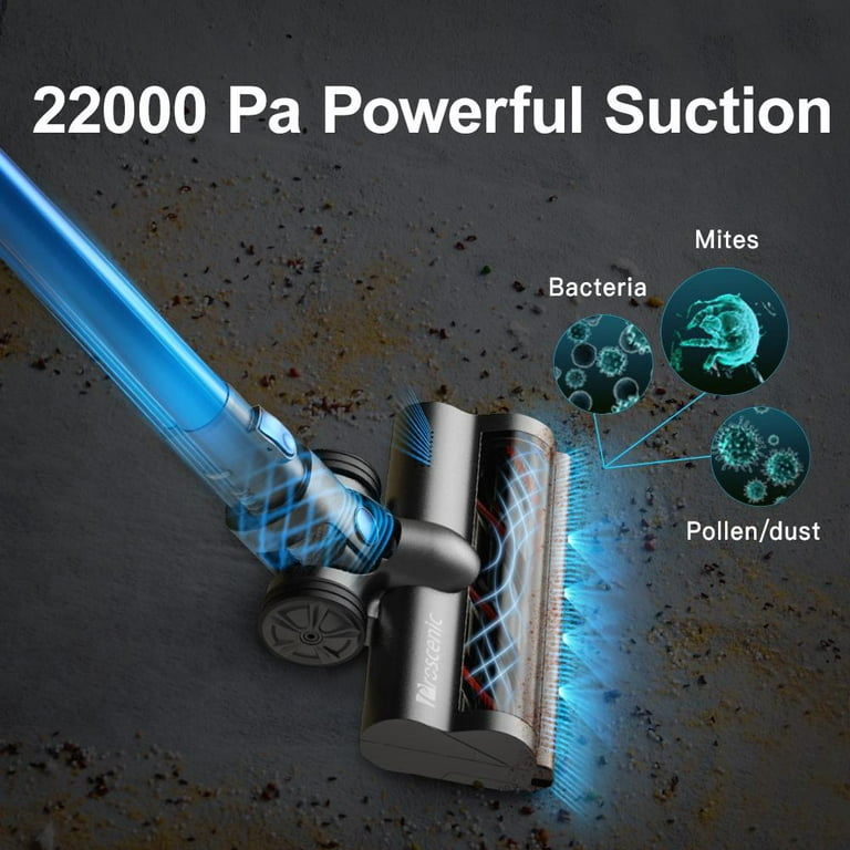 Aspiradora inalámbrica PROSCENIC P10 Ultra 25KPa Succión 600ml Cubo de  basura Sistema de filtración de 5 etapas Batería 2200mAh