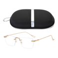 thumbnail image 2 of Gazechimp Game Eyeglasses Clear Practical Anti Blue Light Computer Glasses Women Golden, 2 of 8