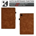 thumbnail image 2 of SaniMore for Samsung Galaxy Tab A8 10.5" 2022 SM-X200/X205 Case, PU Leather Case Soft TPU Back Auto Wake/Sleep Card Slots Pen Holder Kickstand Magnetic Full Protective Wallet Case, Brown, 2 of 10