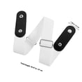 thumbnail image 2 of UPOUART Ceinture Blanche en Pu Plate Invisible Extensible Ajustable Confortable 18.5X1.4X0.1In 1Pcs, 2 of 6