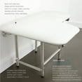thumbnail image 2 of Seachrome 32" x 22.5" White Padded Wall Mount Folding Right-Handed Transfer Bench Shower Seat with Legs, ADA Compliant, 2 of 7