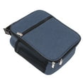 thumbnail image 4 of Bolsa térmica para almuerzo de 6 l, tela Oxford, forro a prueba de fugas, asa portátil, con cremallera, para acampar al aire libre, playa, azul marino, 4 of 14