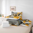 thumbnail image 4 of YST 7-Piece Boho Butterfly Comforter Set, Yellow Gray Ombre, King – Modern Abstract Design, Watercolor-Inspired, 4 of 4