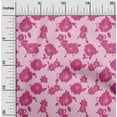 thumbnail image 1 of oneOone Rayon Rose Pink Fabric Florals Sewing Fabric By The Yard Printed Diy Clothing Sewing Supplies 56 Inch Wide-9LY, 1 of 1