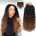 thumbnail image 1 of JM Extensiones de cabello de ganchillo trenzado sucio, pelo de ganchillo, 18 pulgadas, 24 pies JM, 1 of 5