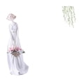 thumbnail image 1 of Figura De Dama De Porcelana Con Hojas De Plantas Verdes Nórdicas Modernas Y Elegantes, Arte De Pared Para Estantería, Armario, Decoración De Dormitorio., 1 of 8