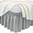thumbnail image 4 of Faldón de cama de poliéster elástico volador, faldón de cama elástico, faldón de cama, faldón de cama (gris claro: 60*80 + 15 pulgadas Sincero Electrónica, 4 of 5