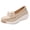 Beige, variant on Black Womens Loafers Summer Slip On Thick Sole Lightweight Non-Slip Bean Shoes Fashion Casual Soft Sole Breathable Comfortable Daily Wear Flat Shoes Size 37