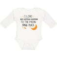 thumbnail image 3 of Inktastic I Love My Little Sister To The Moon and Back Boys or Girls Long Sleeve Baby Bodysuit, 3 of 5