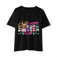 thumbnail image 1 of Gibobby Playera De Algodón Día de Pascua imprime camisas niño niña niños manga corta conejito camiseta niños niñas camisetas(Negro, 10-12 Años), 1 of 4