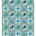thumbnail image 3 of Starfish Duvet Cover Set, Marine Patchwork Style Inspired Pattern with Starfishes and Seashells Print, Decorative 3 Piece Bedding Set with 2 Pillow Shams, Queen Size, Multicolor, by Ambesonne, 3 of 3