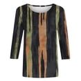 thumbnail image 5 of DeHolifer Womens Tops Dressy Casual Scoop Neck 3/4 Sleeve Shirts Graphic Comfy 1/2 Sleeve Top Vintage Shirt Spring Outfit Green 2XL, 5 of 5