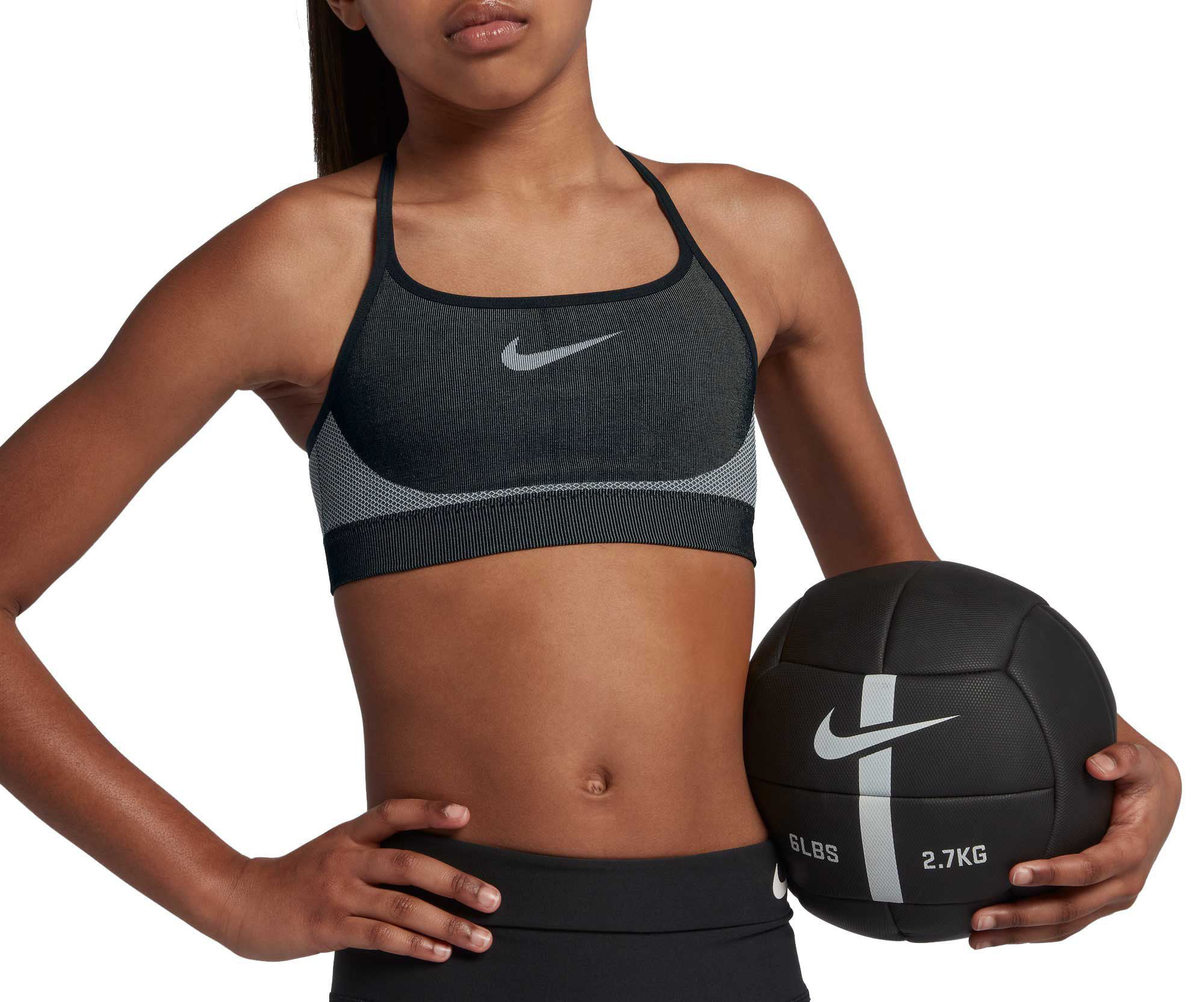 Nike Girls' Seamless Sports Bra, Black 