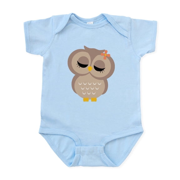 CafePress - Single Girl Owl Infant Bodysuit - Baby Light Bodysuit, Size Newborn - 24 Months