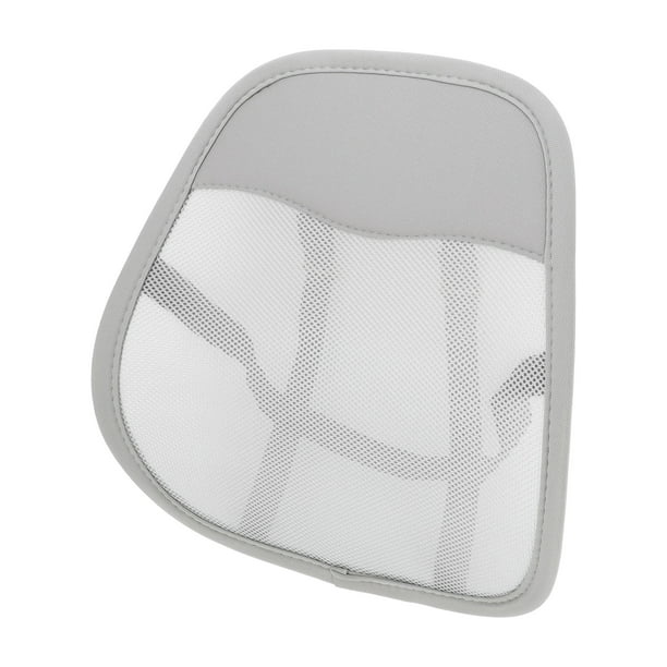 Almohada Lumbar para Asiento de Automóvil de Malla Transpirable con Soporte de Espuma Viscoelástica 44.5x41.5cm Malla Gris 1 Pc