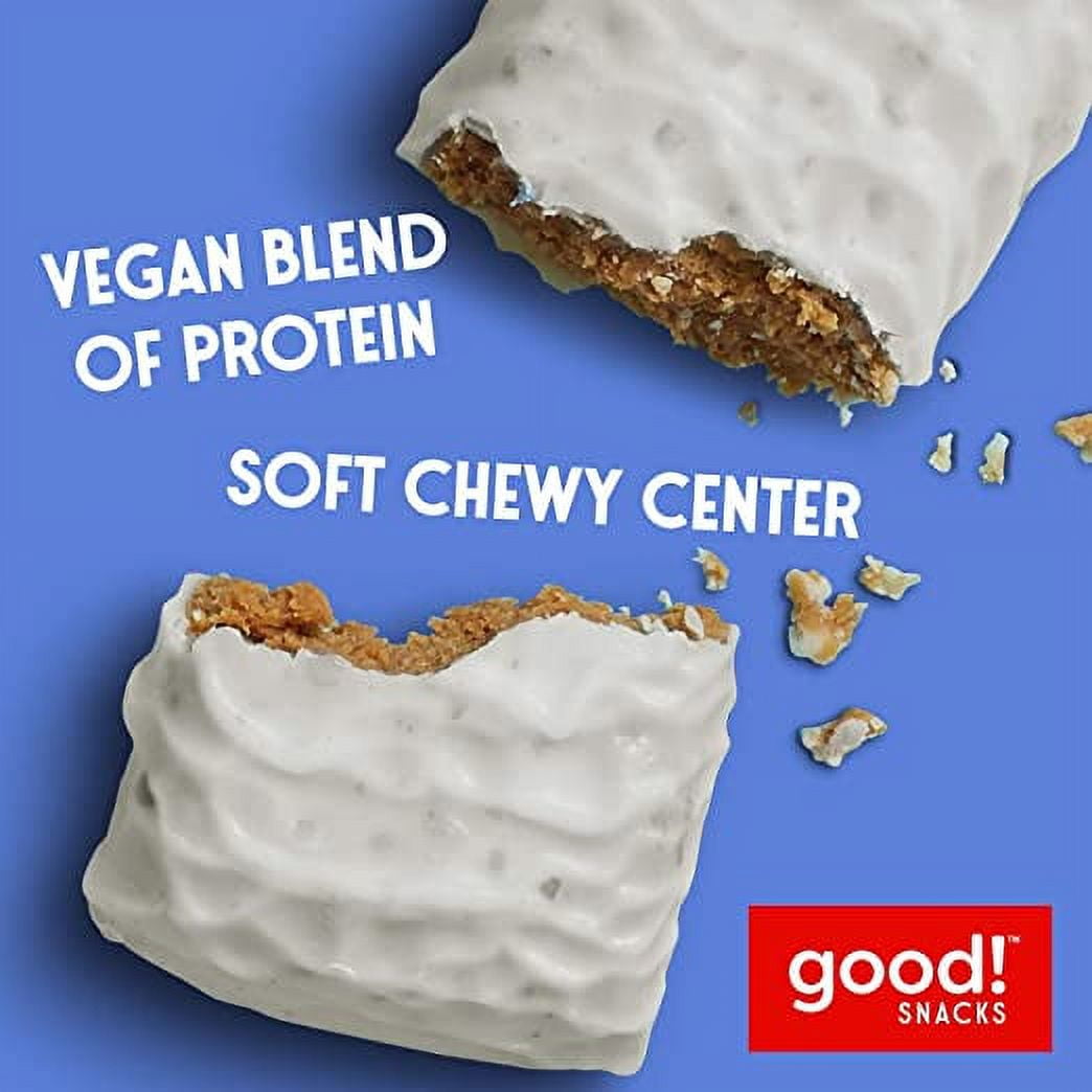 good! Snacks Vegan Protein Bars, Blueberry Bar, Gluten-Free, Plant-Based, Low Sugar, High Protein 15g Meal Replacement Bar, Kosher, Soy Free, Non Dairy, Non GMO, Vegetarian (12 Bars)