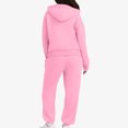 thumbnail image 4 of Inleife Women's Two-piece Set with Half Zipper Hooded Sweatshirt Oversized Sweatshirt Loose And Fashionable Sweatpants Set, 4 of 6