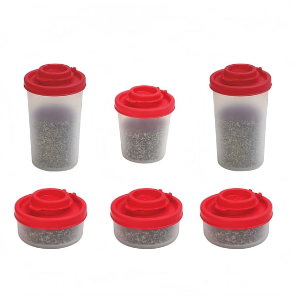 6 Pcs Mini Kitchen Spice Jars Set With Lids – Clear Glass Storage Containers