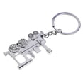 thumbnail image 2 of 4xsilver Locomotive Train Metal Chain Key Craft Reft Creative 6 piezas, 2 of 8