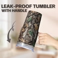 thumbnail image 5 of 20oz Geometric Pattern Insulated Handle Tumbler, Stainless Steel Double Wall Travel Coffee Mug Leak Proof with Straw, 5 of 5