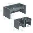 thumbnail image 2 of ECR4Kids Tri-Me Table and Cube Chair Set, Dark Grey, 3-Piece, 2 of 9