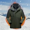 thumbnail image 2 of Fanxing Rain Jacket Clearance 2023 3 in 1 Waterproof Rain Jacket, Shell Hooded Windbreake jacket Outdoor Raincoat Hiking Travel Climbing Softshell Raincoat for Womens Men Lightweight, 2 of 3