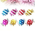thumbnail image 3 of Shisuyan 8 Pcs Candy Shape Helium Balloons Sweets Aluminum Balloons Round Foil Balloon Stripes and Spots Sweets Mylar Balloon for Party Wedding Ceremony (Random Color), 3 of 8