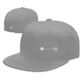 thumbnail image 7 of DouZhe Flat Brim Cap Snapback Hat, Simplicity Heart Arrow Prints Adjustable Gray Adult Baseball Cap, 7 of 7