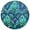 Elegant Blue Abstract Shapes, variant on 15 Inch Round Grid Plate Mats Heat Non-Slip Resistant PVC Placemats for Kitchen Dining Table Decor Cute Red Bows Pattern 1PCS