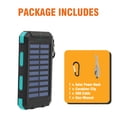 thumbnail image 5 of Baokaler Solar Charger for Cell Phone 20000mAh, Portable Solar Power Bank with Dual 5V USB Ports, 2 Led Light Flashlight, Compass (Blue), 5 of 9