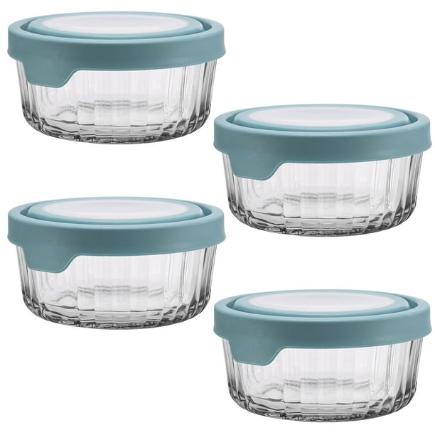 Anchor Hocking8pc 4-Cup Round Glass True Seal Food Storage Containers Lids Set - Walmart.com