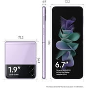 SAMSUNG Galaxy Z Flip 3 5G 128GB (Factory Unlocked) Lavender Cellphone
