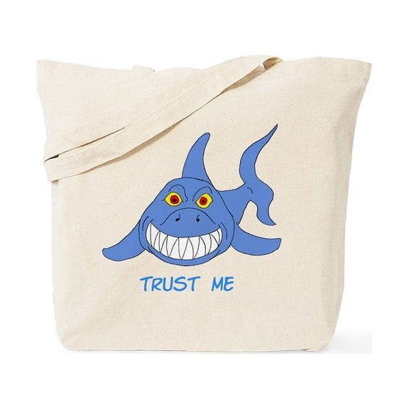 CafePress - Trust Me Shark Tote Bag - Unisex Canvas Tote Bag, Beige, 1-Piece