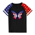 thumbnail image 4 of GERsome Toddler Boys Girls 4th of July Patriotic T-Shirts Kids American Flag Short Sleeve Crewneck Tops USA Flag Stars Stripes Graphic Tee, 5-6 Years, 4 of 4