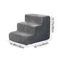 thumbnail image 3 of Cheapark 3 Step Dog Stairs Pet Ladder Anti Slip Washable Cover Indoor Ramp for Small Senior Dogs to Reach Bed Sofa, 3 of 7
