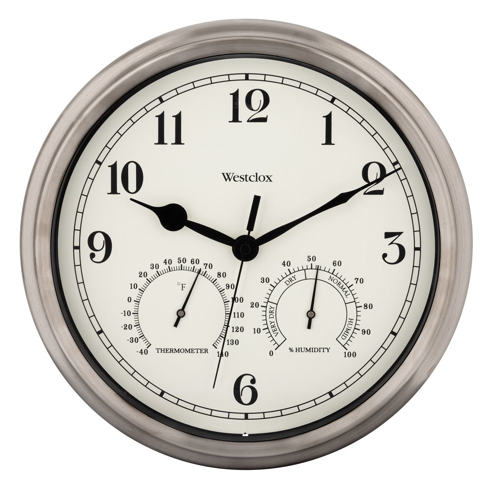 Westclox 12" Metal Indoor/Outdoor Wall Clock - Walmart.com - Walmart.com