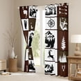 thumbnail image 3 of jejeloiu Safari Animal Bear Black Out Curtains,Bear Elk Silhouette Curtains Pack of 2 (42x63 Each),Nature Mountain Landscape Bedroom Curtains For Boys Kids,Microfiber Bedroom Decor, 3 of 6