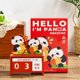 thumbnail image 1 of Decoración del hogar, decoración de habitaciones, decoración de paredes, lindos adornos de calendario de madera de pandas, tablero recordatorio de calendario perpetuo de madera, materiales amigables,, 1 of 6