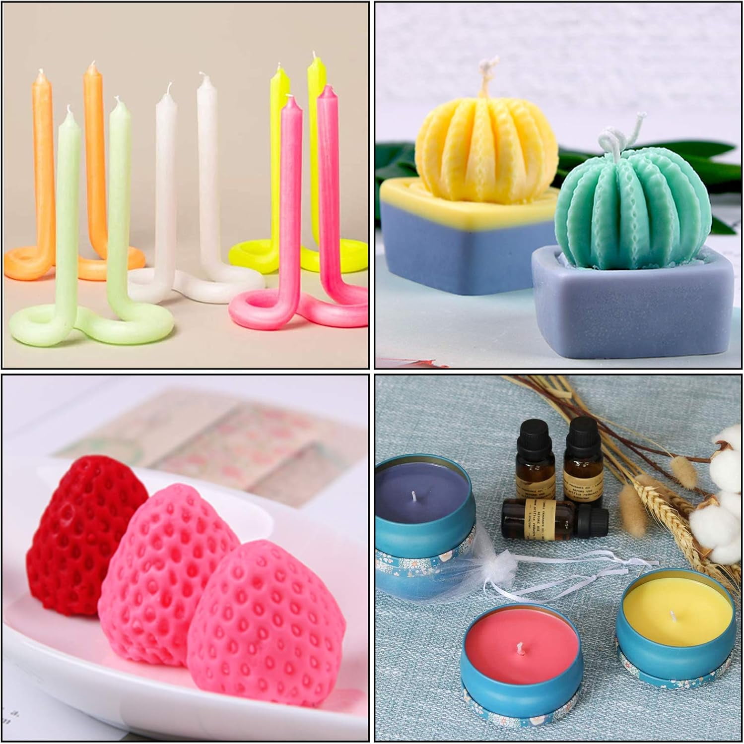 Candle Dyes Wax Dyes for Candle Making Flower Mixed Color 31.5x14.5mm