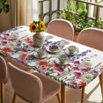 thumbnail image 3 of Spring Floral Table Cloths for 3 Foot Rectangle Tables, Watercolor Daisy Lily Lavender Plants Garden Patio Waterproof Elastic Fitted Tablecloths, Washable Rectangular Table Cover for Camping, 3 of 8