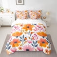 thumbnail image 2 of Homewish Cartoon Groovy Flower Bedding Comforter Set 7pcs, Kawaii Daisy Floral Queen Bedding Sets, Rustic Farmhouse Reversible Queen Sheet Sets, Microfiber Bedroom Decor, 2 of 7