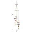 thumbnail image 3 of DecMode 39" Gold Metal Indoor Outdoor Embellished Dragonfly Windchime with Glass Beads and Cone Bells, 3 of 9