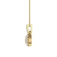 thumbnail image 2 of 1/3 Carat Diamond Cluster Pendant Necklace in 10K Yellow Gold (Silver Chain Included), 2 of 4