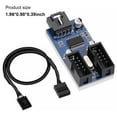 thumbnail image 2 of Placa base USB 9pin Header Extensor Velocidad rápida 1 a 2 Convertidor Divisor Matsuzay, 2 of 6