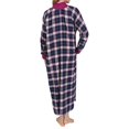 thumbnail image 7 of Metropolitan Womens Long Sleeve Flannel Nightgown Zippered Housecoats for Women - Raspberry, 1X, 7 of 7